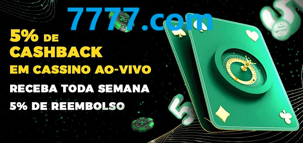 Promoções do cassino ao Vivo 7777